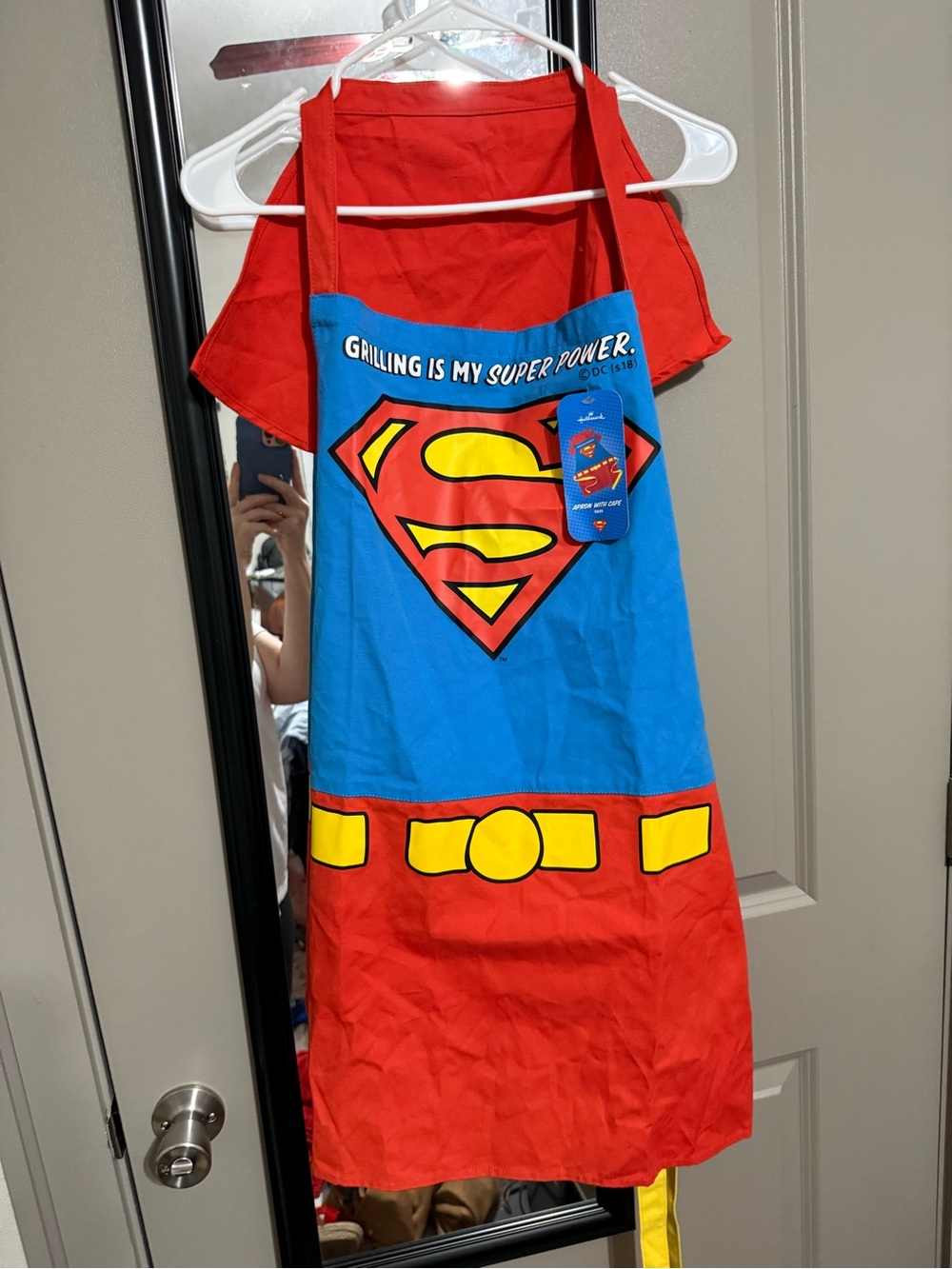 Hallmark Red and Blue Superman Grilling Apron